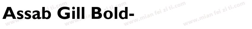 Assab Gill Bold字体转换